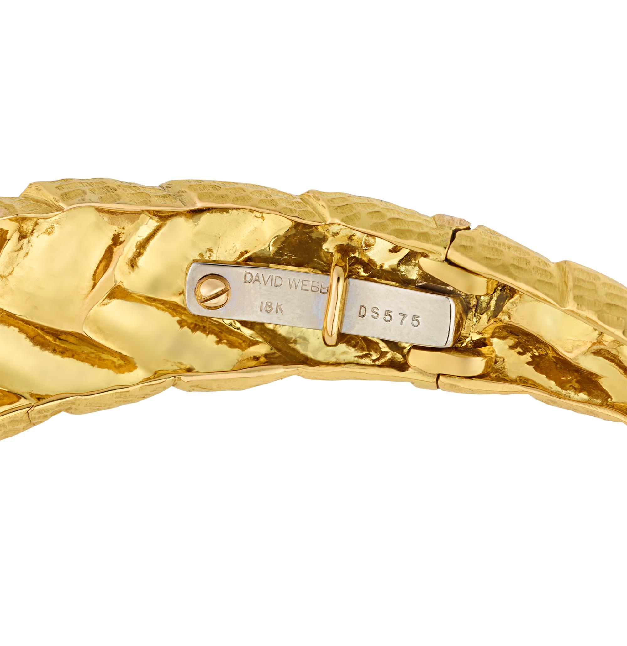 David Webb Collana con colletto d'oro intrecciato In condizioni ottime in vendita a New Orleans, LA