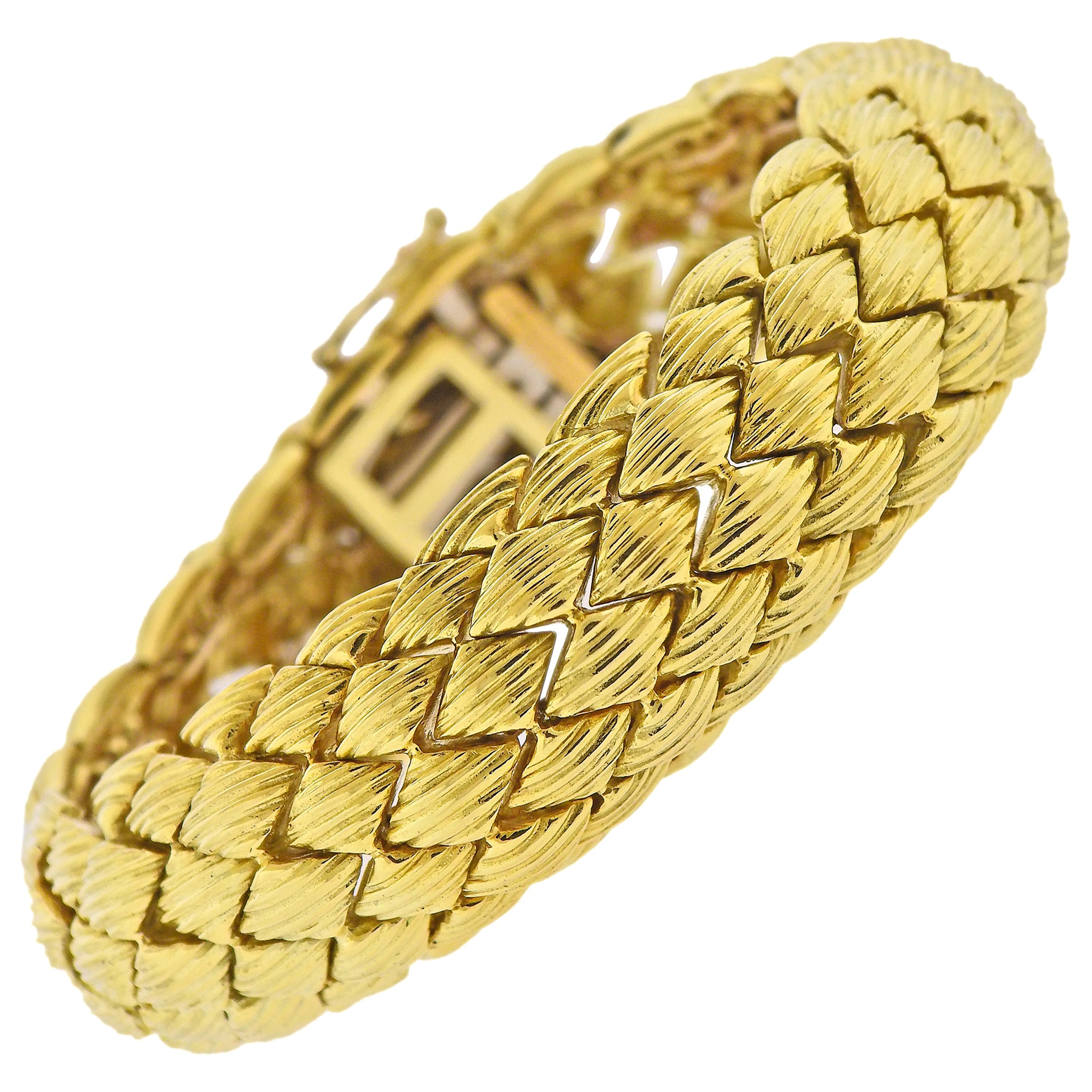 David Webb Yellow Gold Bracelet