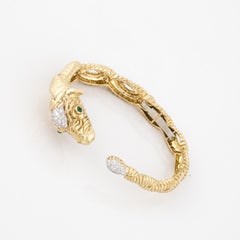 David Webb Ram's Head Bracelet in 18K Gold
