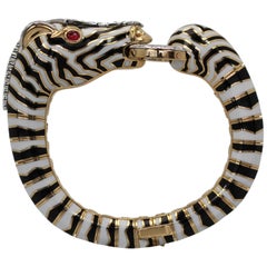 David Webb Zebra Bracelet 18 Karat Gold