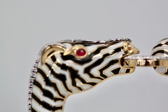 David Webb Zebra Bracelet 18 Karat Gold