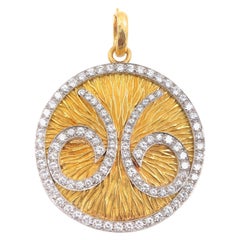 David Webb Zodiac Aries Diamond Pendant 5.15 Carat in 18 Karat Gold and Platinum