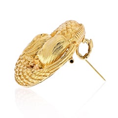 David Webb Zodiac Pisces Vintage Medallion Pendant Brooch