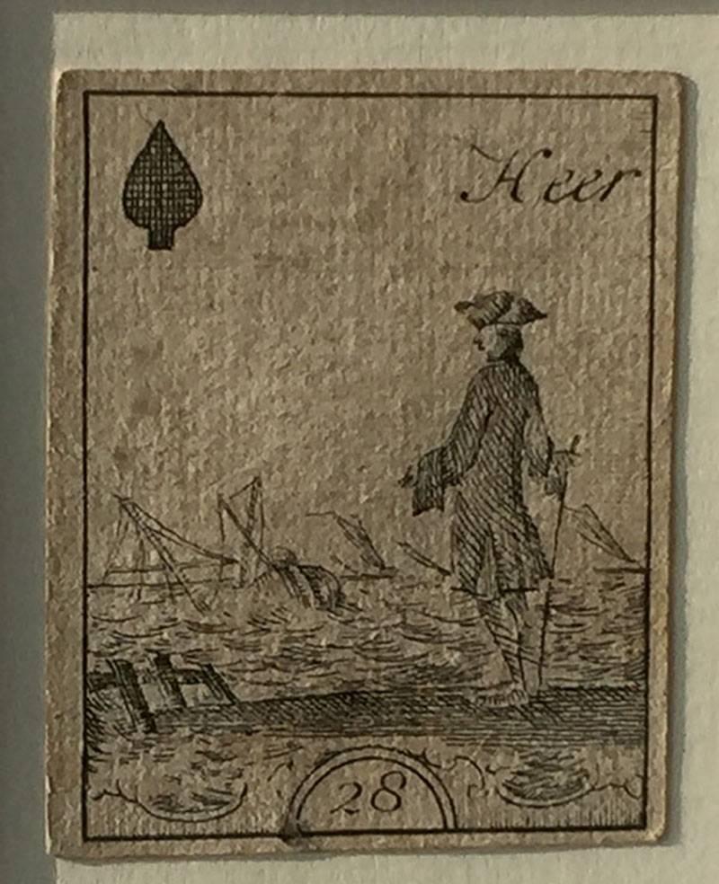 Dutch 18th Century Playing Cards by David Weege, 1758 For Sale