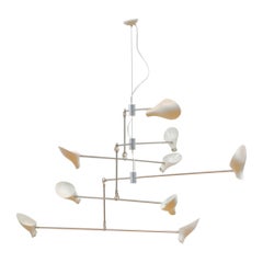 David Weeks Studio Bottle Tiered Mobil #405 9 Head Bullet Chandelier