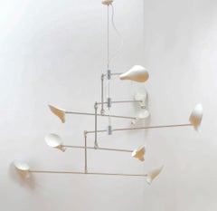 David Weeks Studio Bottle Tiered Mobil #405 9 Head Bullet Chandelier