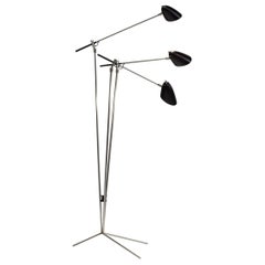 David Weeks Three Arm Floor Lamp, Tripod Model 303