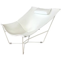 David Weeks White Leather Semana Sling Chair for Habitat