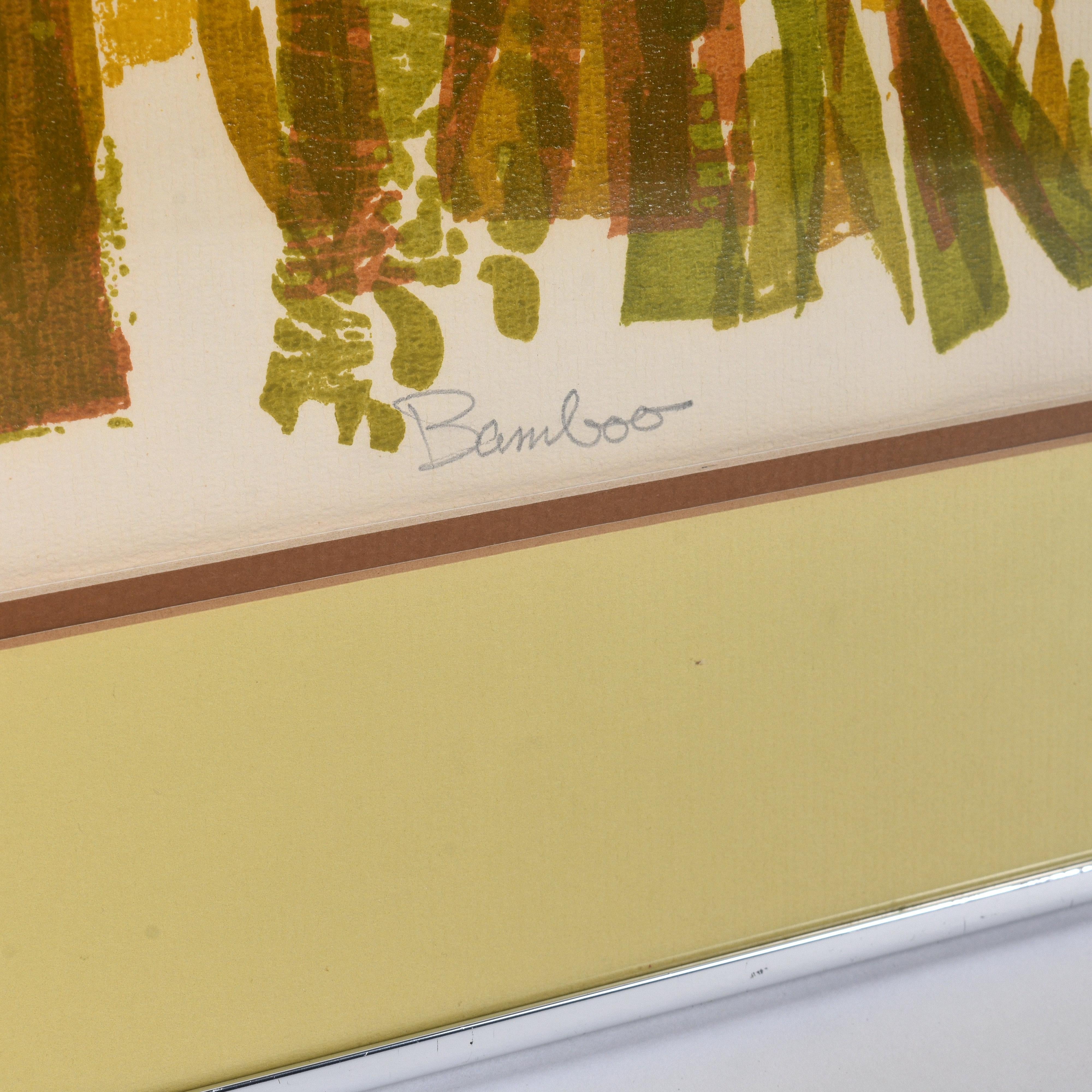 David Weidman Pencil Signed and Framed Serigraph Bamboo In Good Condition In Chattanooga, TN