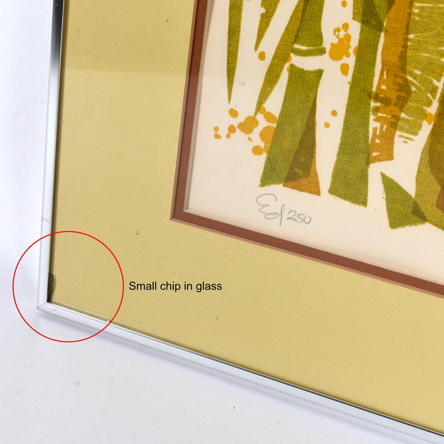 David Weidman Pencil Signed and Framed Serigraph Bamboo 1