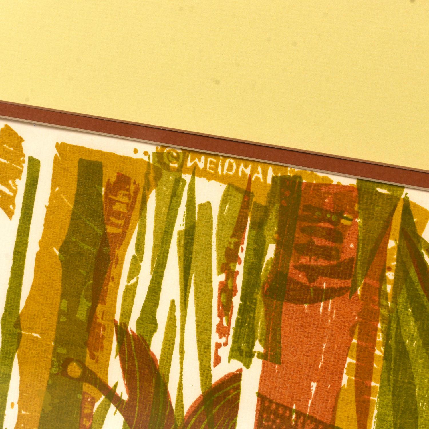 David Weidman Pencil Signed and Framed Serigraph Bamboo 2