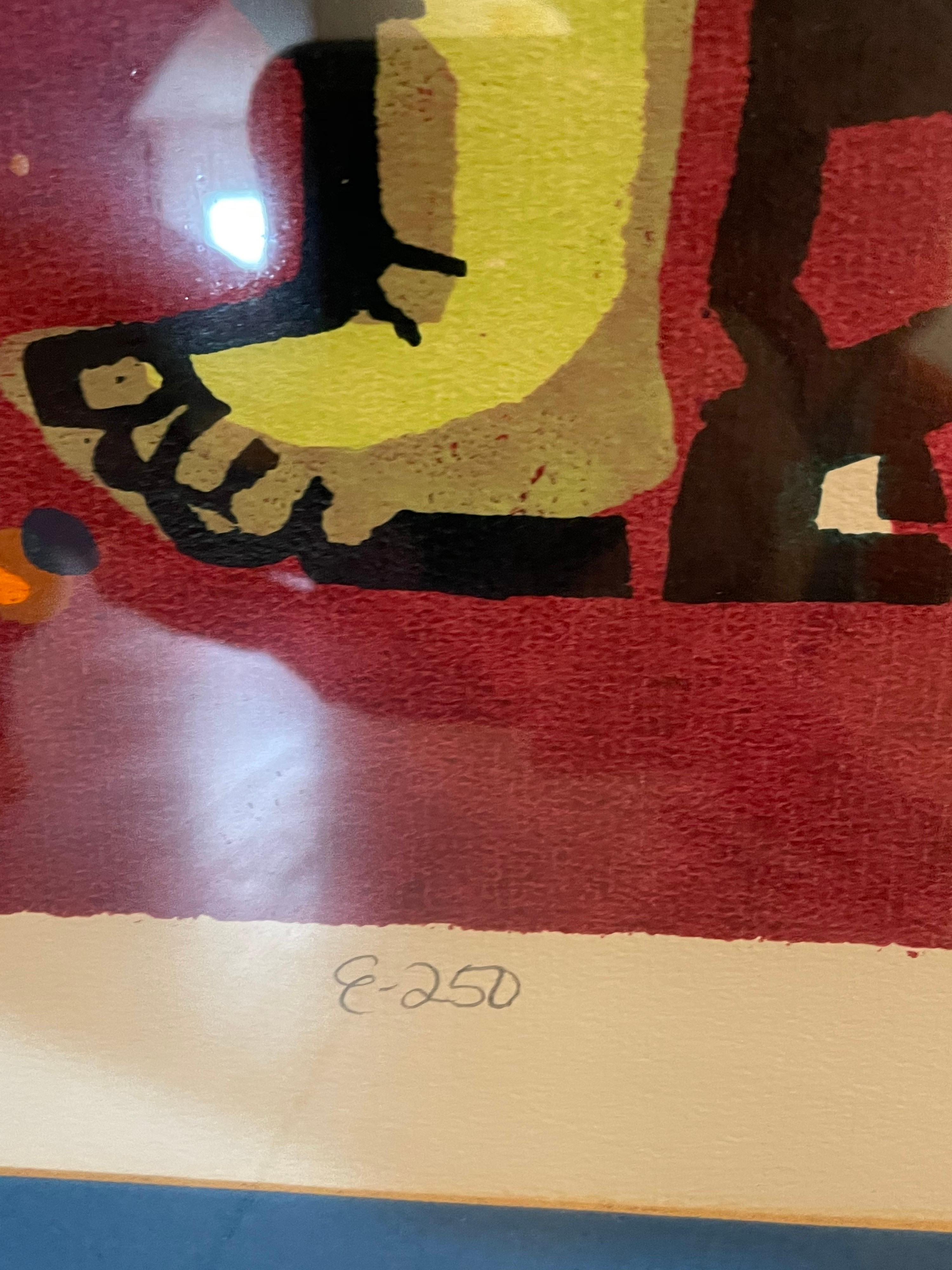 Mid-Century Modern David Weidman Signed and Numbered ED of 250 Silkscreen Walking