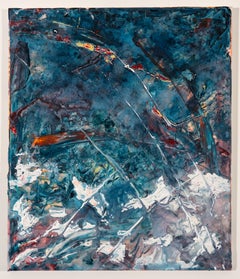 Jump - Original Abstract Painting, Sea Sky Acrylic Impasto Artwork Unique