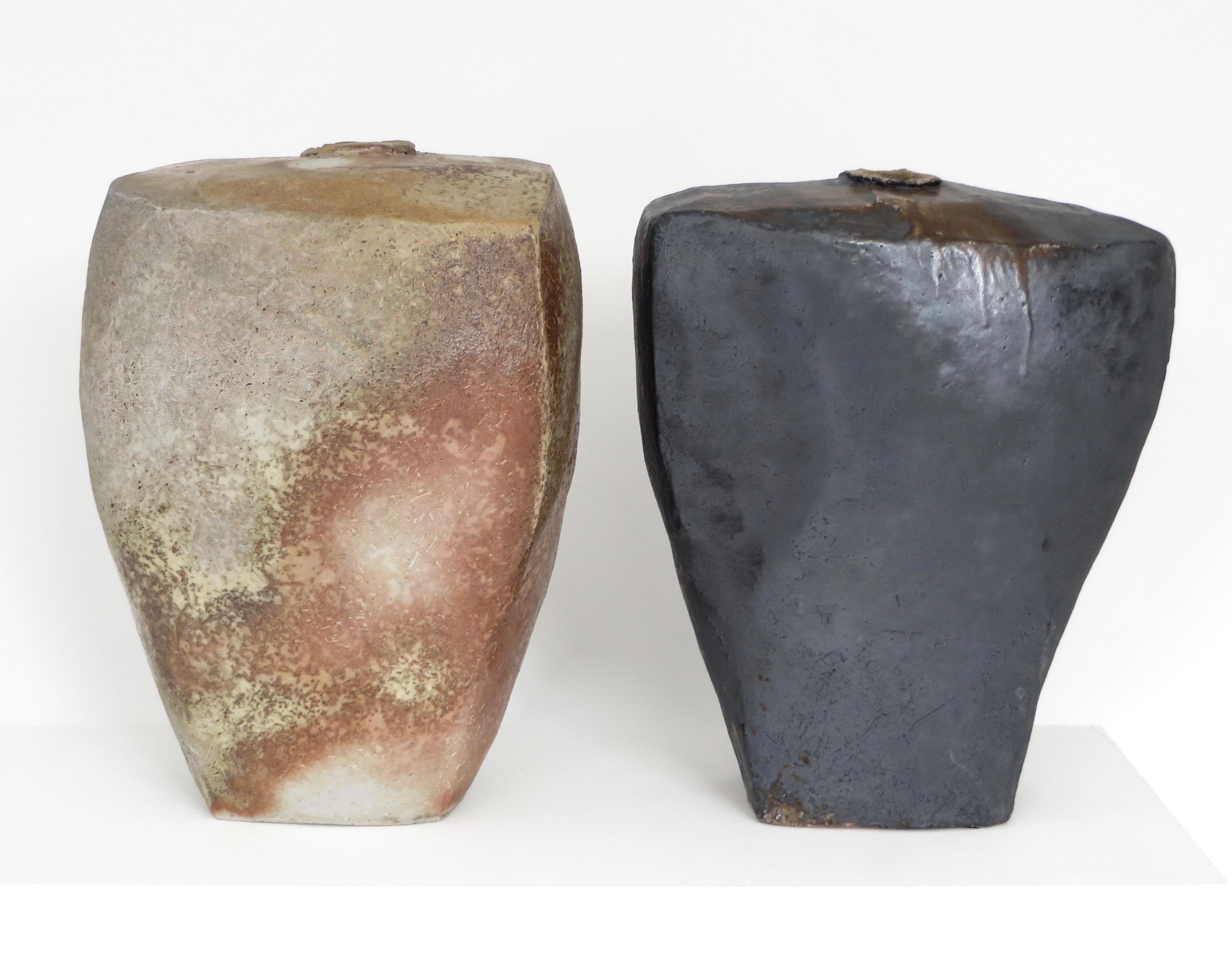 David Whitehead Ceramic Artist Wood Fired Ceramic Vase La Borne France 6
