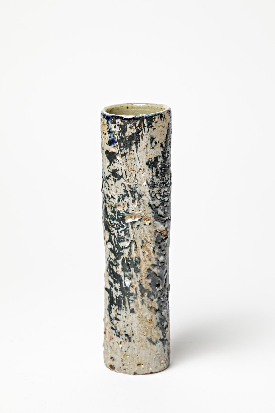 Contemporary David Whitehead La Borne set of three colored ceramics vases contemporary art  For Sale