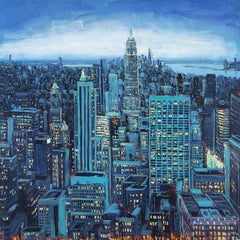 As I Look For You - impressionnisme NY cityscape painting - Contemporary Art