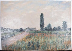 David David (1919-2013) - Olio del XX secolo, "Poppie By The Way" (I papaveri)