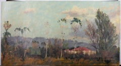 David David (1919-2013) - Olio del XX secolo, Paesaggio toscano