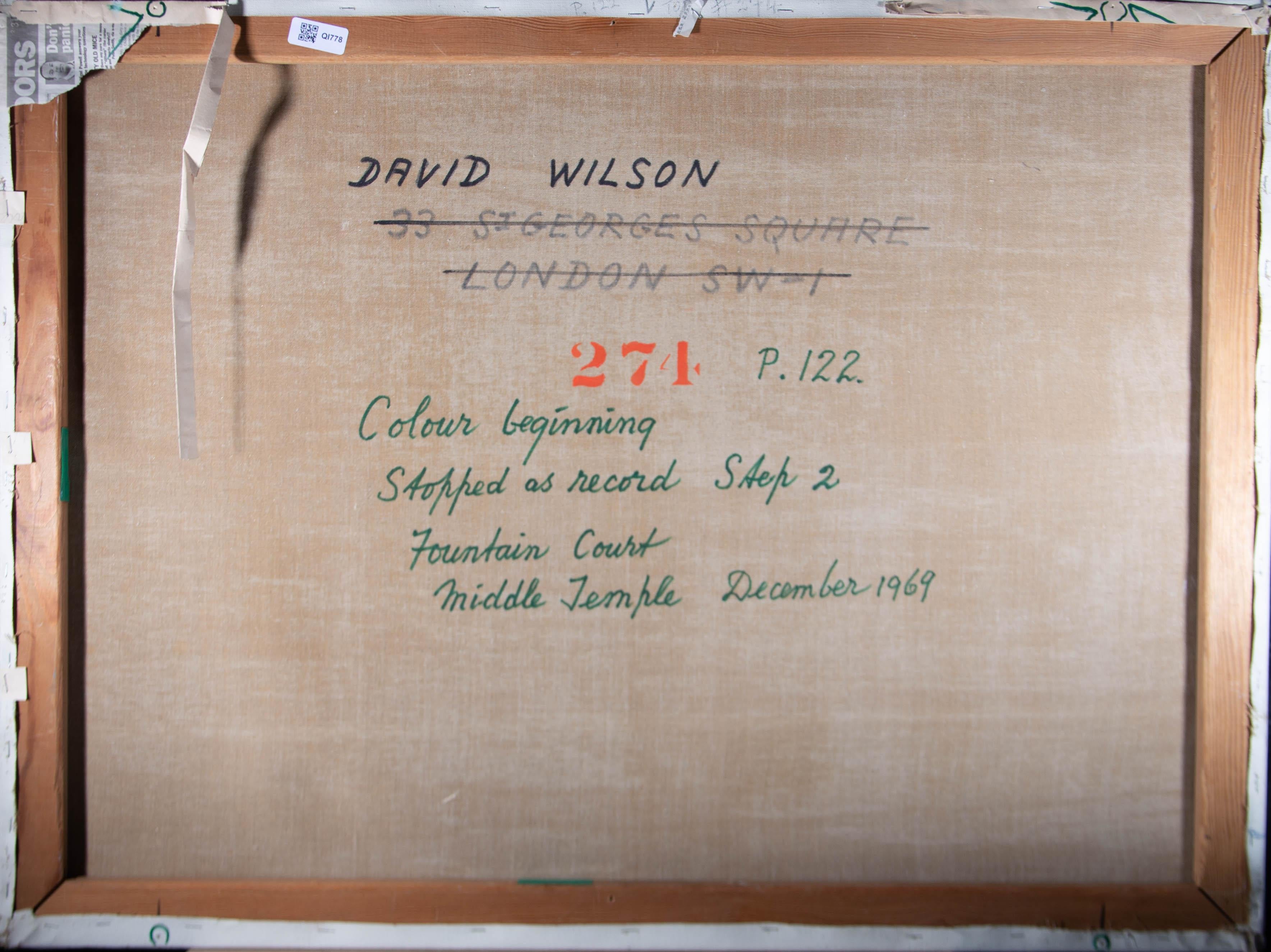 David Wilson (1919-2013) - Contemporary Oil, Fountain Court For Sale 2
