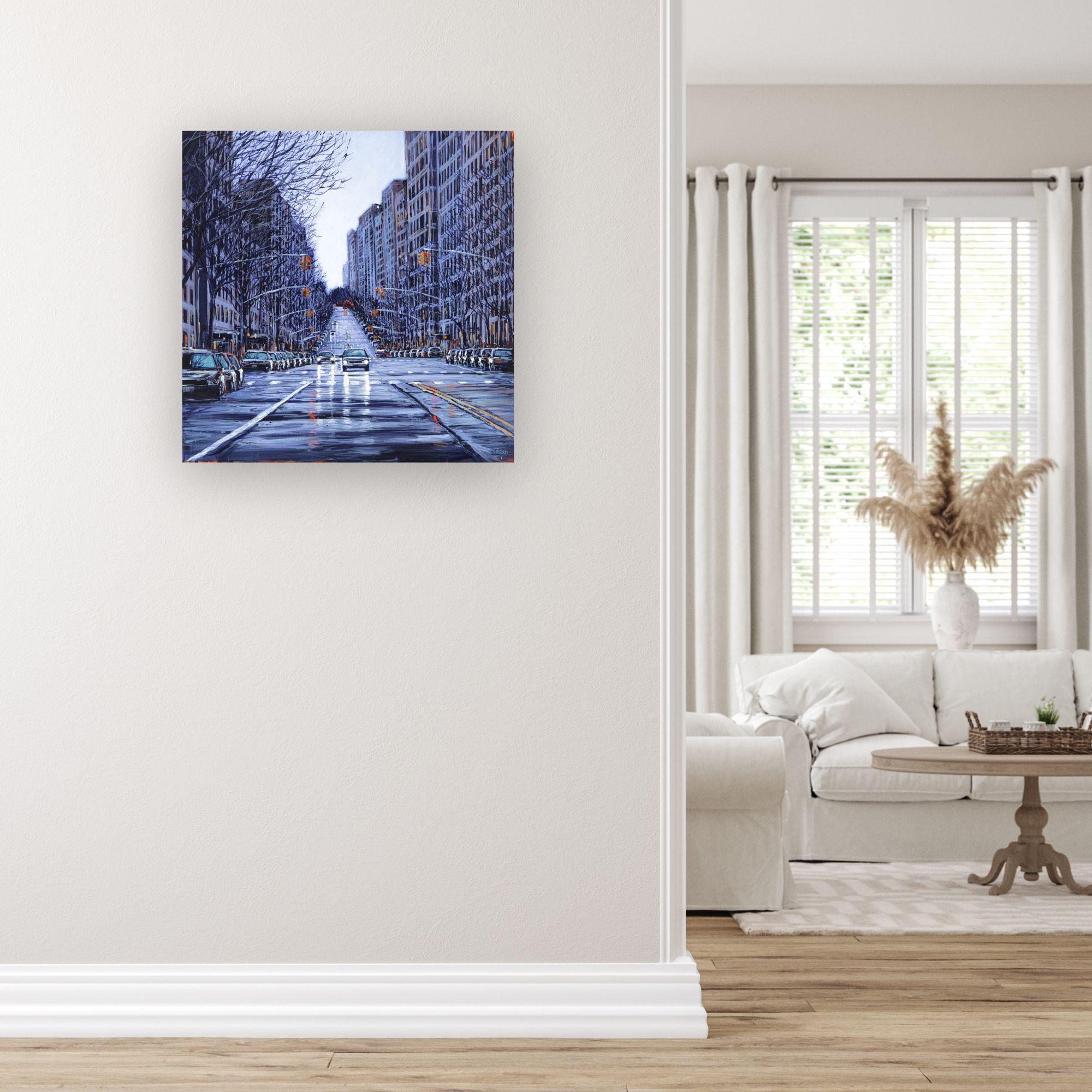 I'll Find You Later – original moderne impressionistische Stadtlandschaft Londons Gemälde-Kunst – Painting von David Wilson