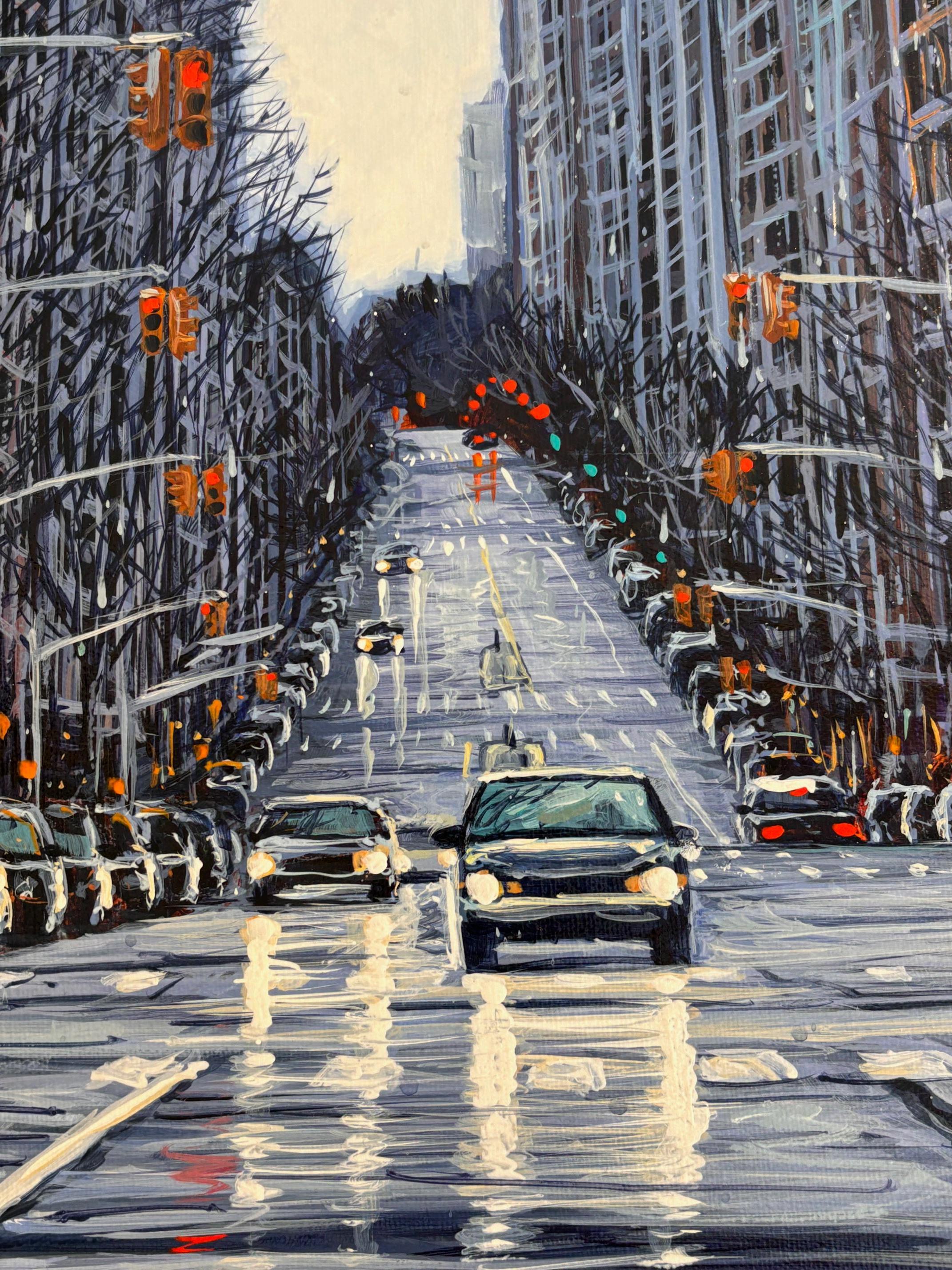 This exceptional artwork is currently on display and available for sale at Signet Contemporary Art Gallery and online. 

David Wilson’s I’ll Find You Later portrays the quiet grandeur of an urban landscape, where the city’s architecture stands tall