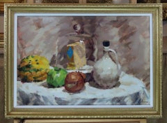 Original Oil on Canvas, David Wilson, "Cheese and Fruit"