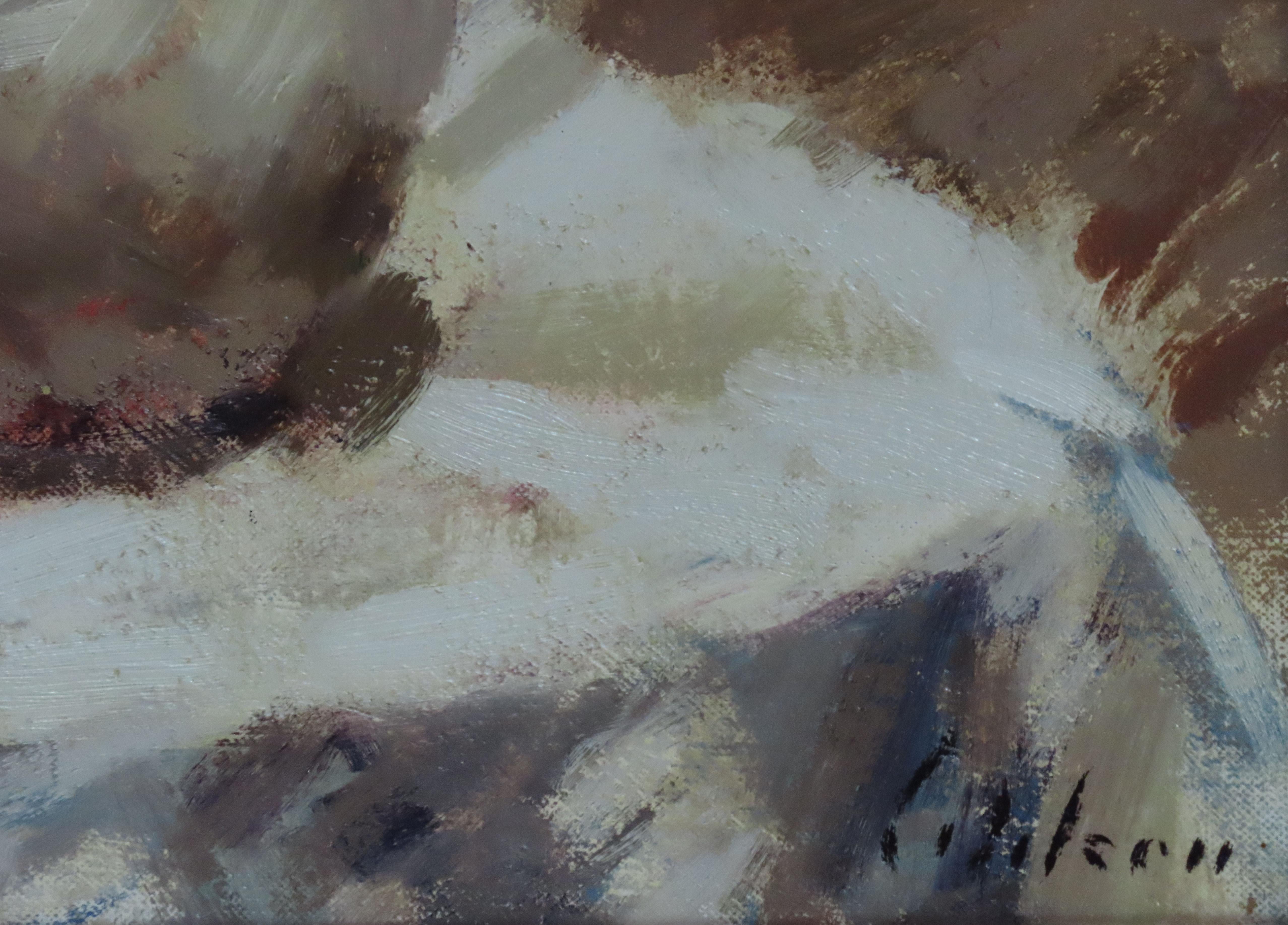Original Ölgemälde auf Leinwand, David Wilson, „ Käse und Obst“, Öl im Angebot 5