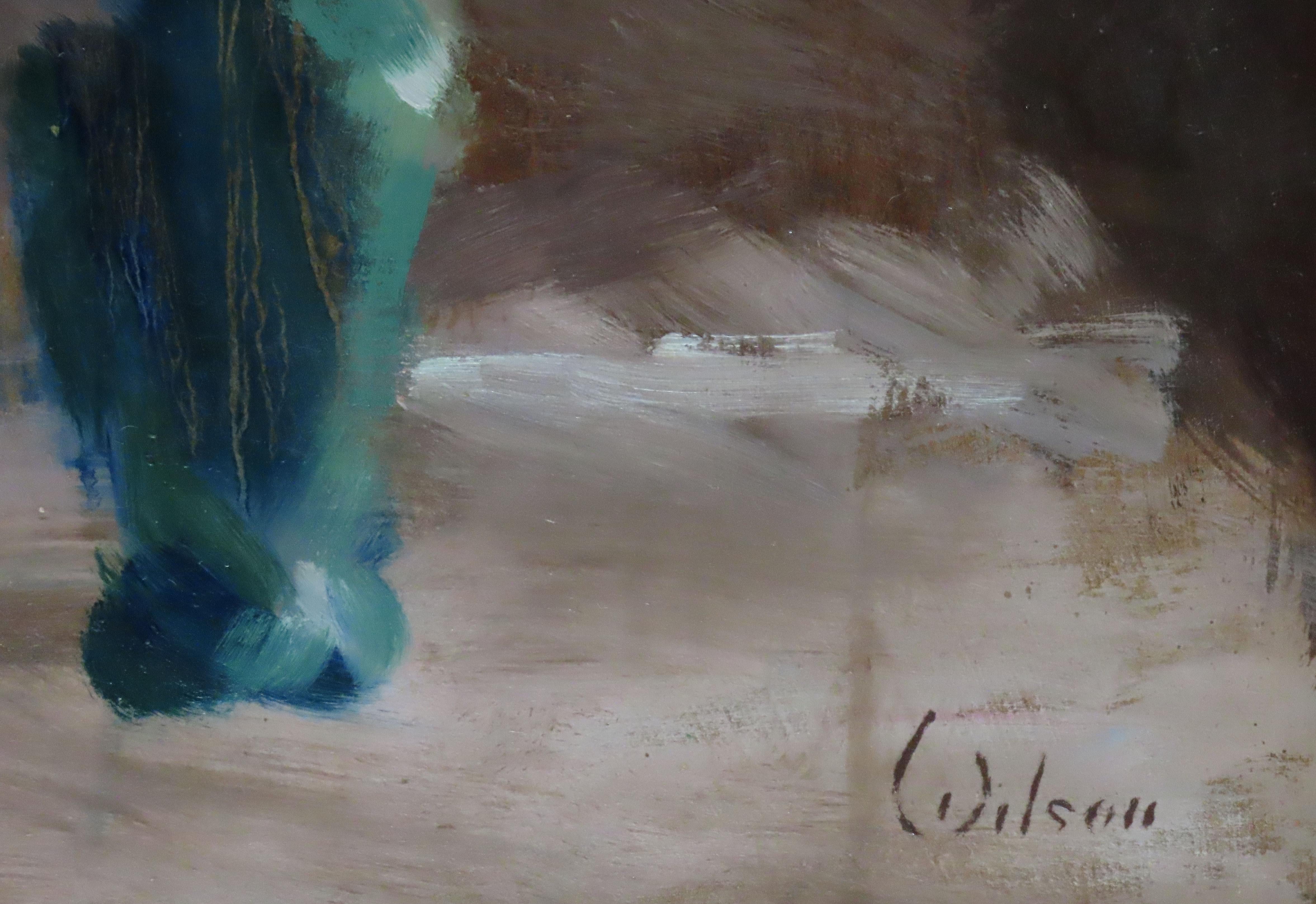Original Ölgemälde auf Leinwand, David Wilson, „Studie von Helianthus“, Öl im Angebot 5