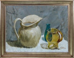 Óleo original sobre lienzo, David Wilson, "La jarra de agua"
