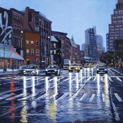 Out Of The Way - original modern impressionism cityscape London painting-Art