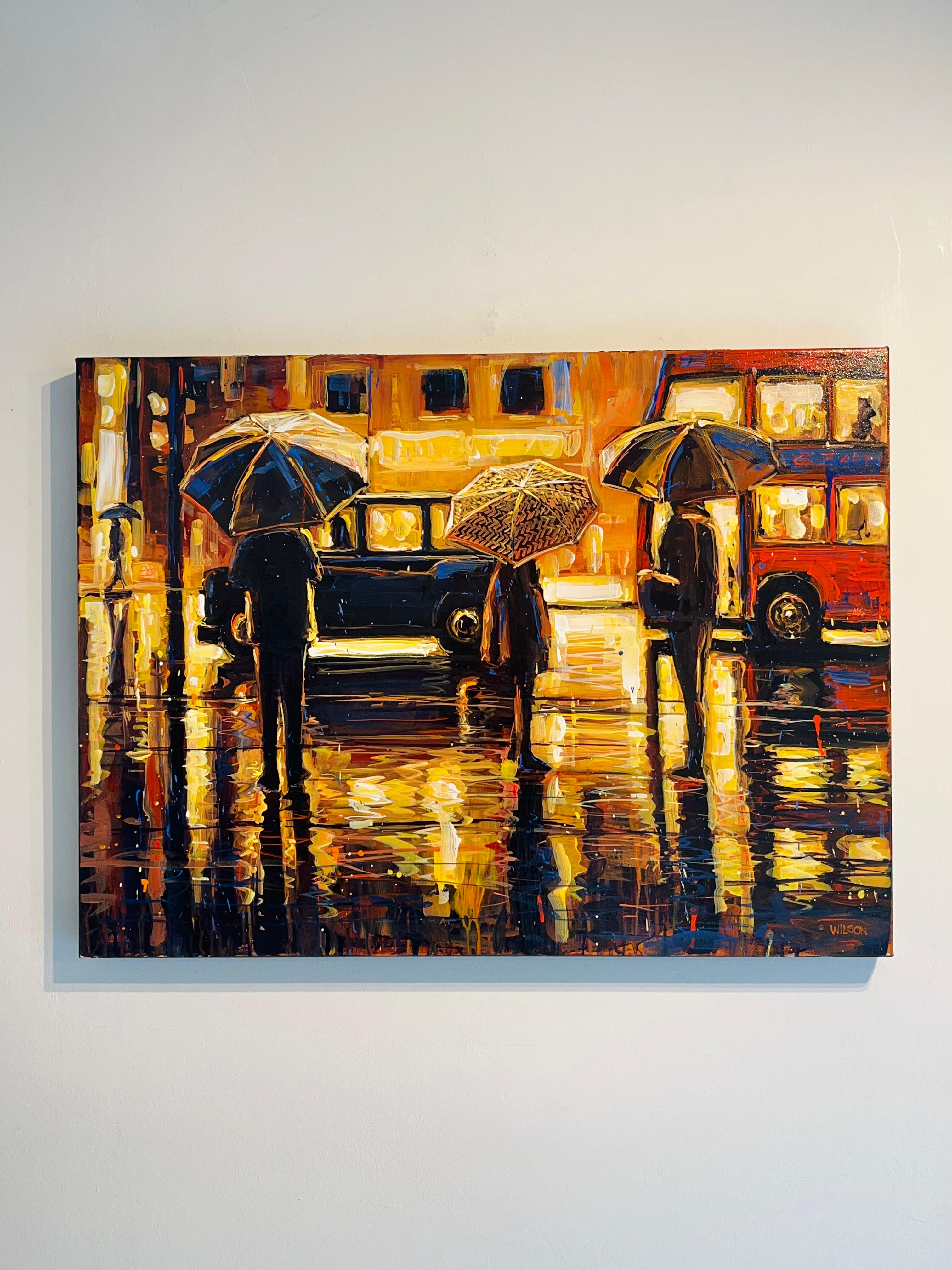 So Much to say-original impressionnisme London cityscape peinture-contemporary Art - Painting de David Wilson