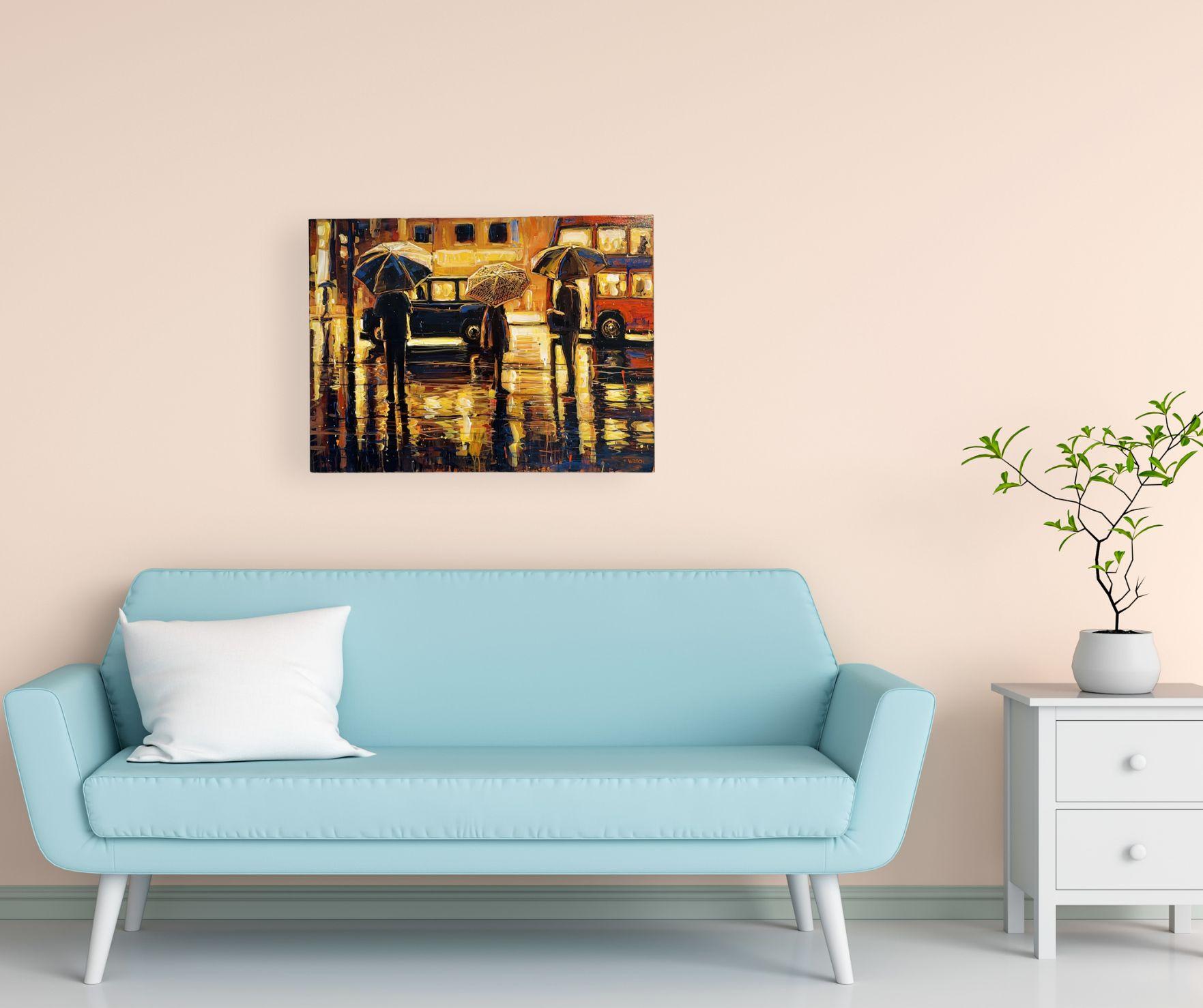 Cette œuvre d'art exceptionnelle est actuellement exposée et disponible à la vente à la Signet Contemporary Art Gallery et en ligne.

Embarquez pour un voyage à travers le paysage urbain expressif de 