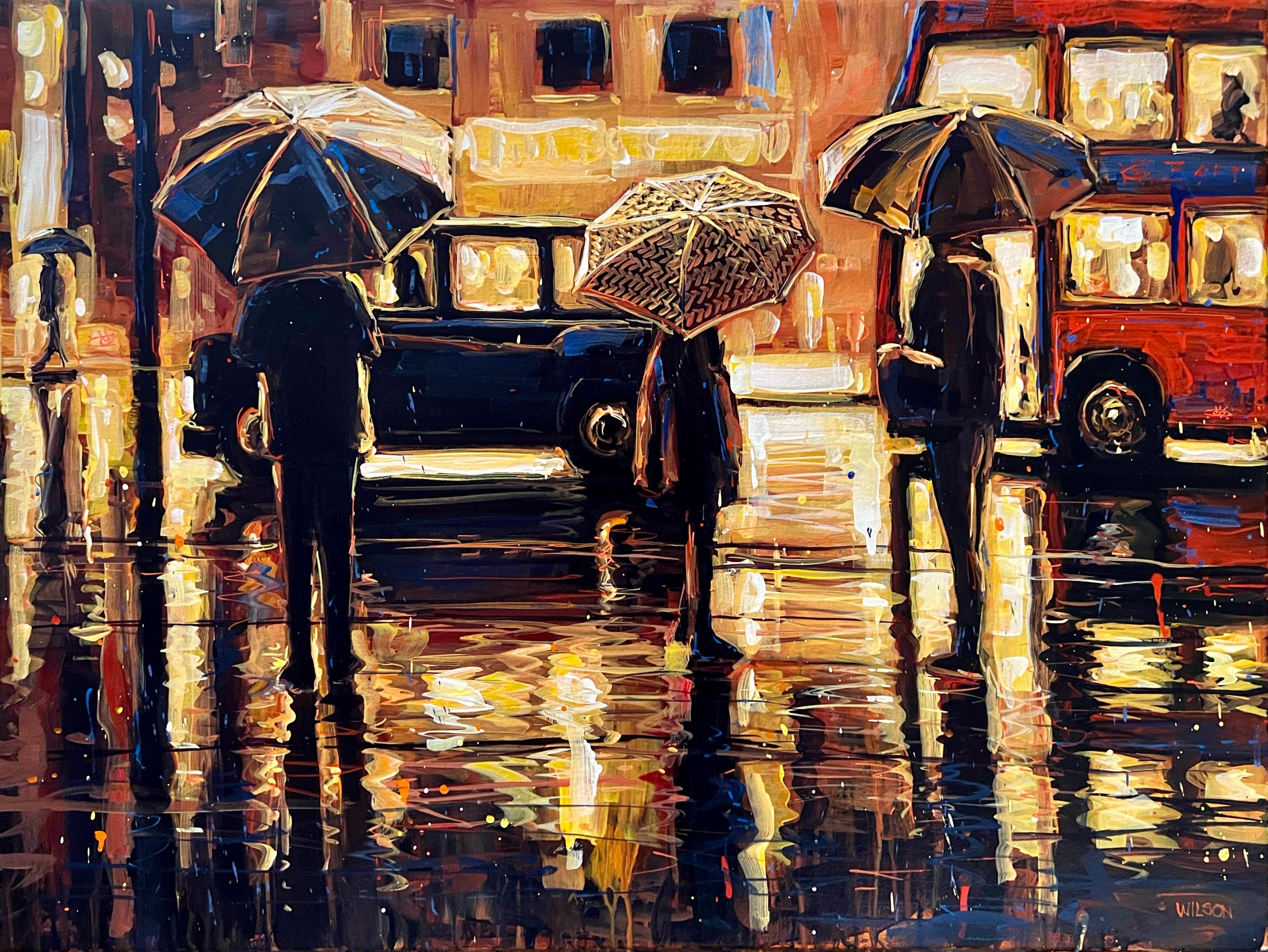 Landscape Painting David Wilson - So Much to say-original impressionnisme London cityscape peinture-contemporary Art