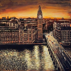 Something I Left Behind-ORIGINAL Impressionism London cityscape painting- Art