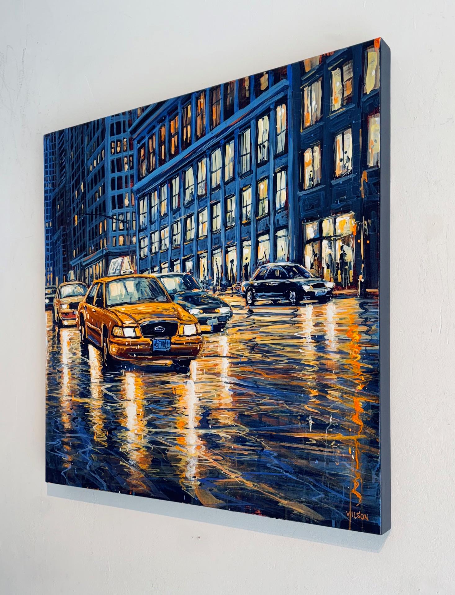 The Way It Was – originelle moderne impressionistische Stadtlandschaft Londons Gemälde-Kunst – Painting von David Wilson