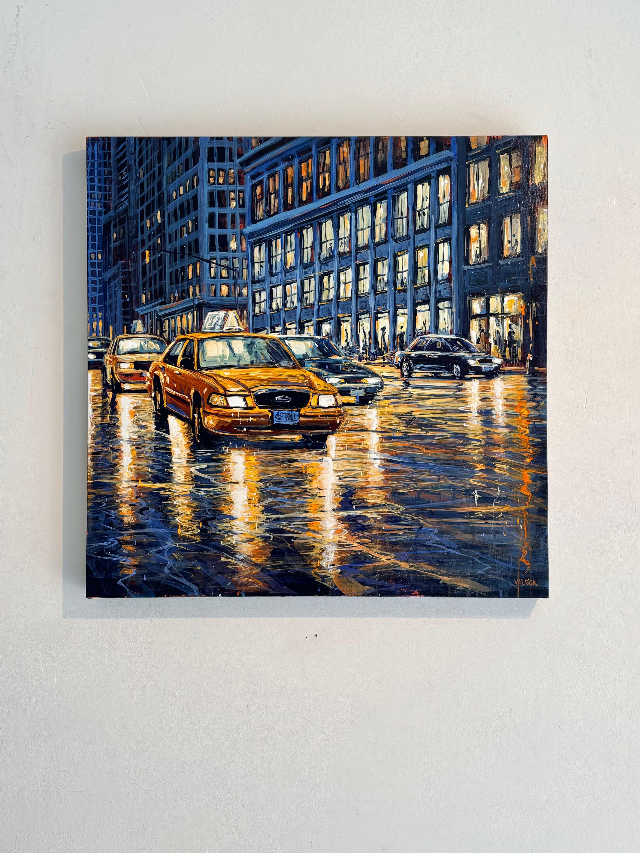 The Way It Was – originelle moderne impressionistische Stadtlandschaft Londons Gemälde-Kunst (Realismus), Painting, von David Wilson