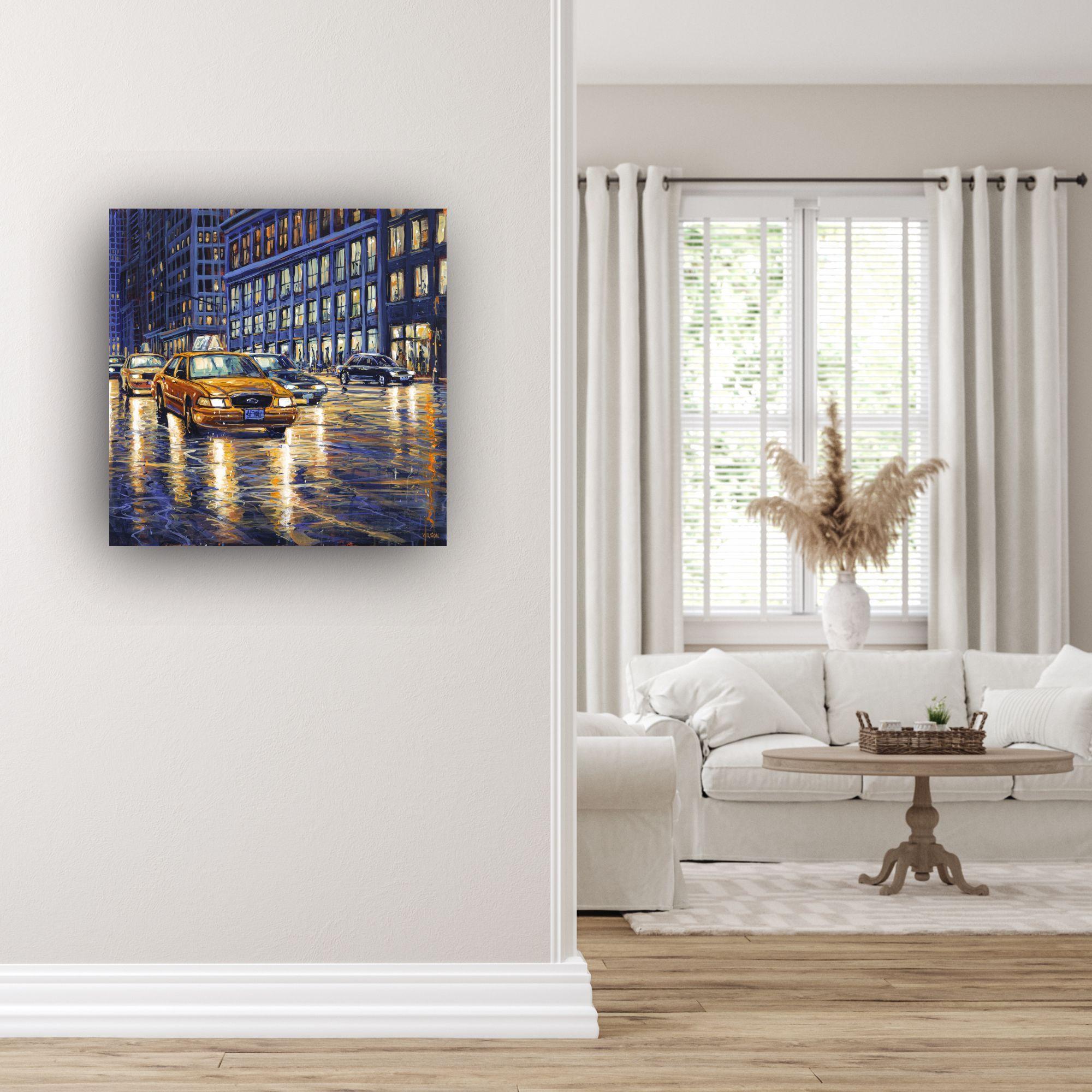 Dieses außergewöhnliche Kunstwerk ist derzeit in der Signet Contemporary Art Gallery und online ausgestellt und zu verkaufen. 

In The Way It Was fängt David Wilson meisterhaft den zeitlosen Reiz der nächtlichen Stadt ein, wo der goldene Schein der