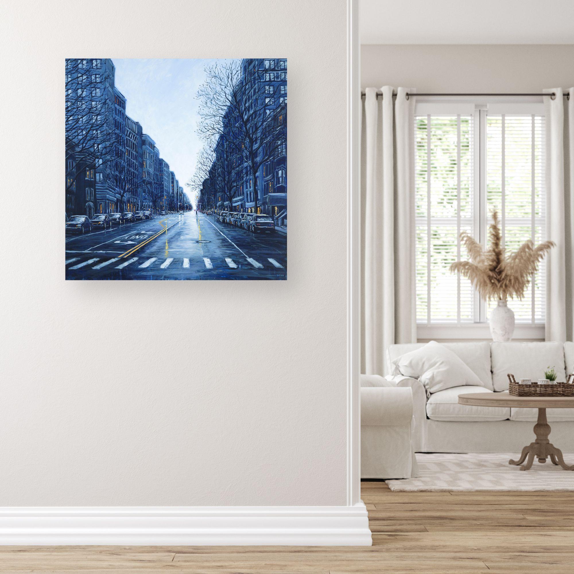 When You Least Expect It - Impressionismus NY Stadtbild - zeitgenössische Kunst – Painting von David Wilson