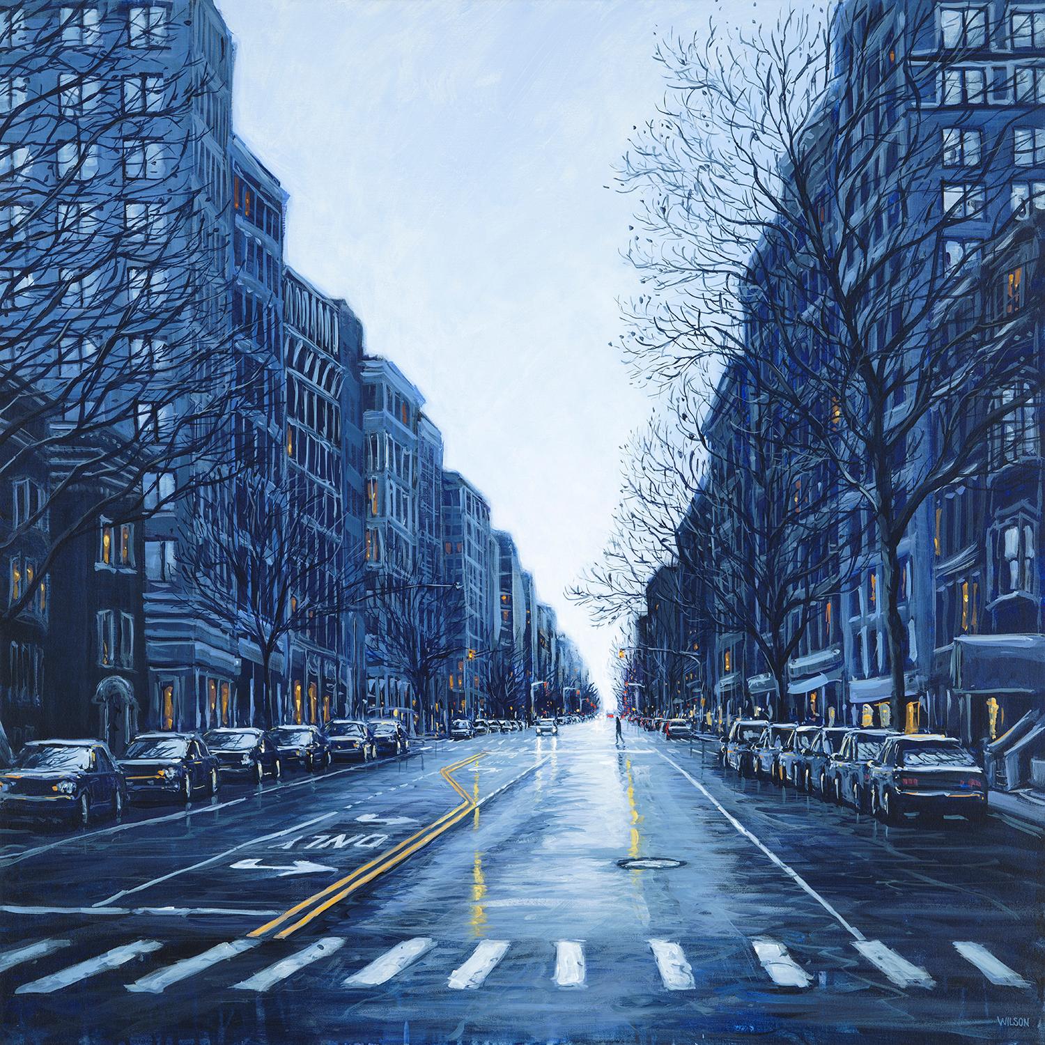 Cuando menos te lo esperas-impresionismo pintura paisaje urbano NY - Arte contemporáneo