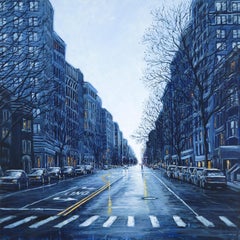 When You Least Expect It-impressionism NY cityscape painting - contemporary Art