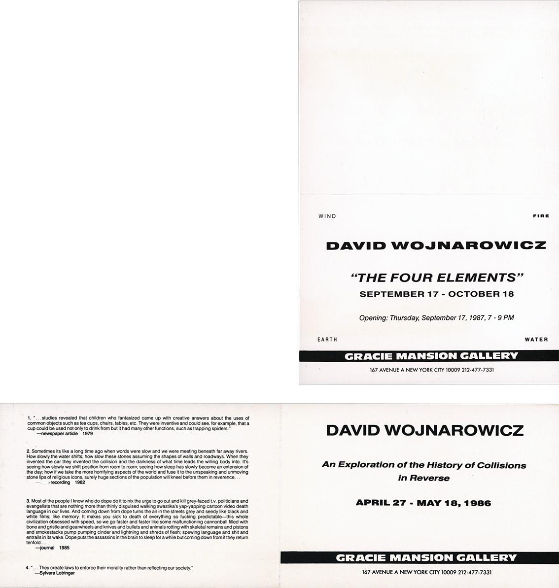 David Wojnarowicz 1986-1999: a set of 4 illustrated announcements For Sale 3