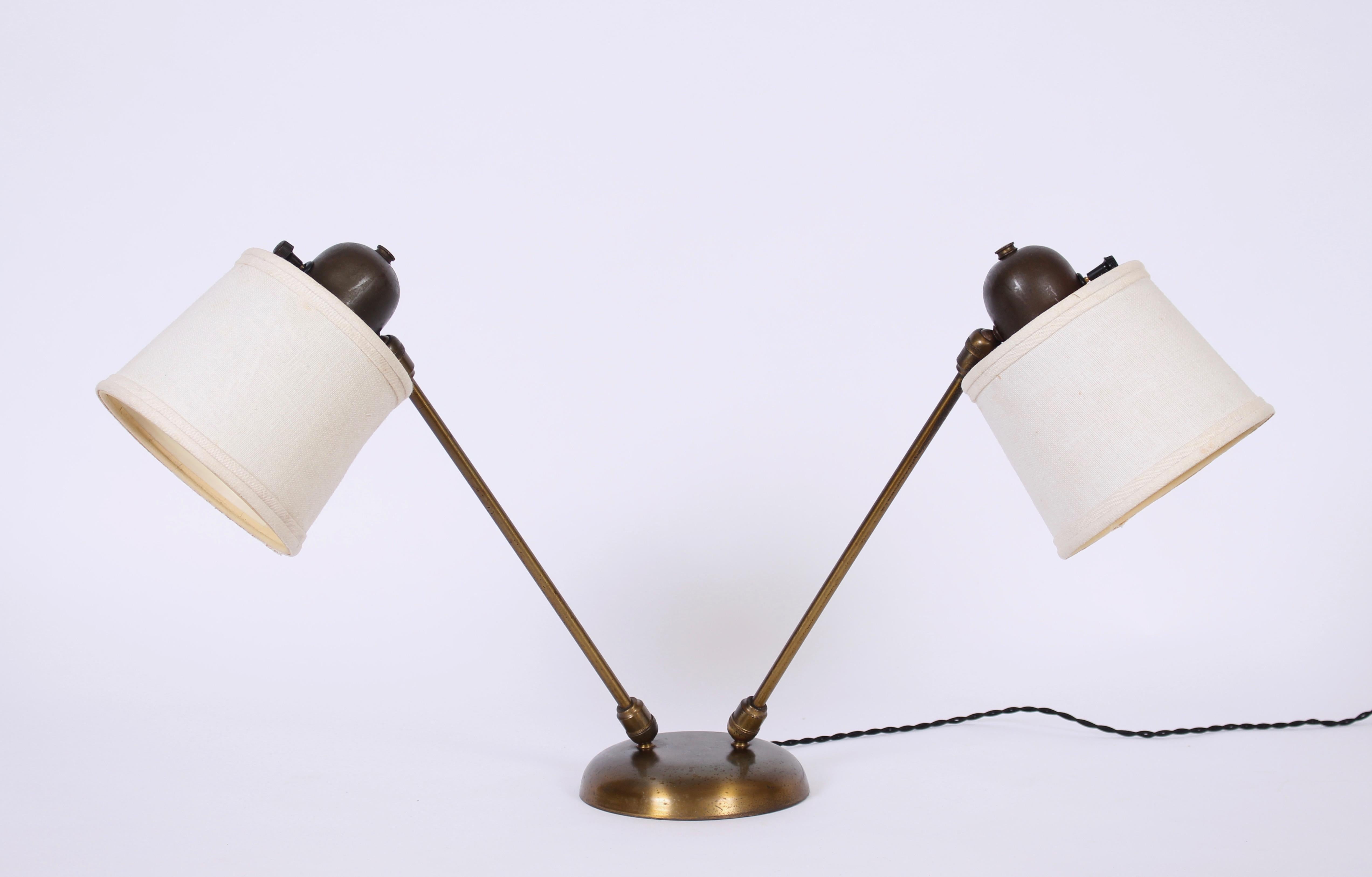 two head table lamp