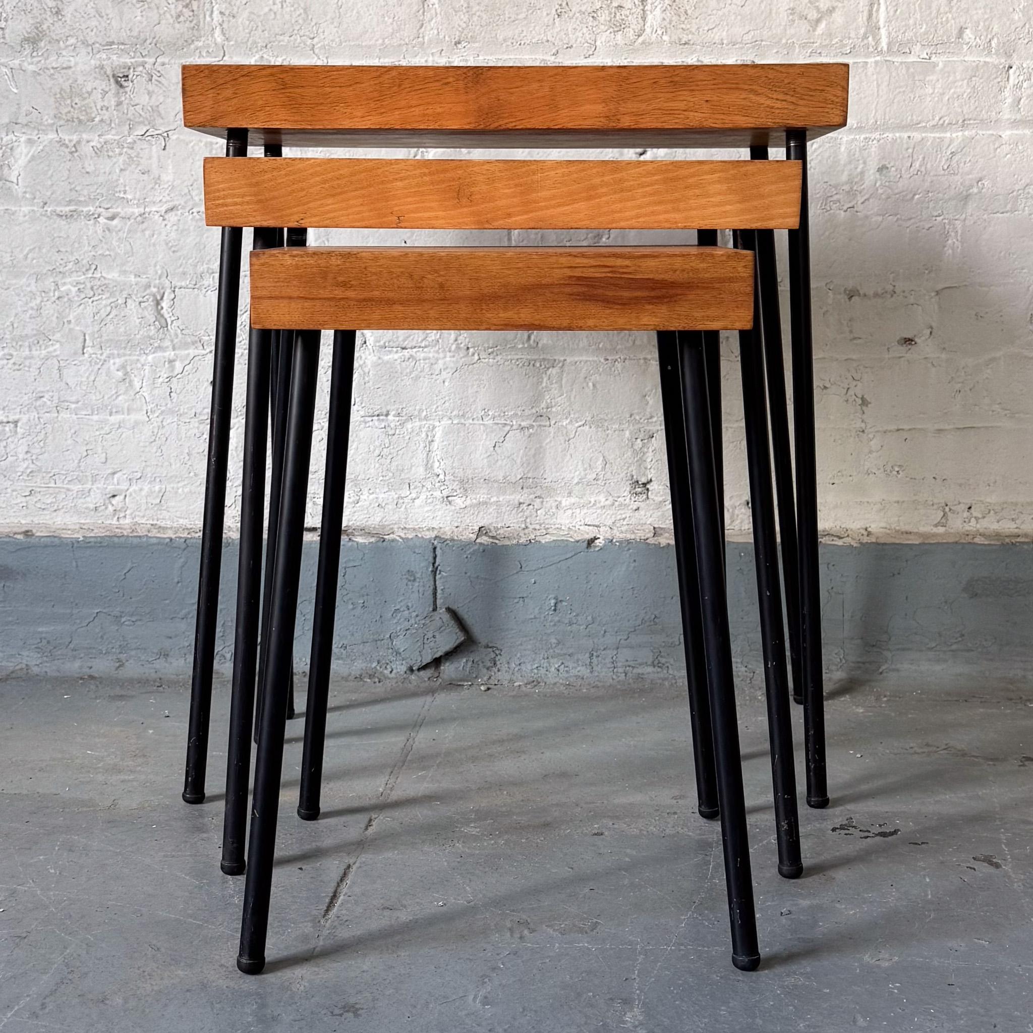 David Wurster Nest of Tables for Raymor In Good Condition For Sale In New York, NY