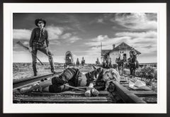 3:10 to Yuma / Josie Canseco Western theme Tied to Train Tracks with Cowboy