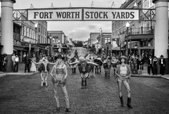 All Nighter in Cowtown, Texas by David Yarrow - Fort Worth Stock Yards