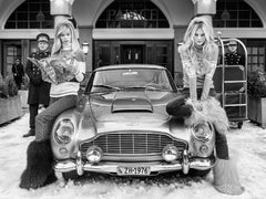 'Badrutt's II' - An Aston Martin DB5 in St. Moritz, fine art photography, 2024