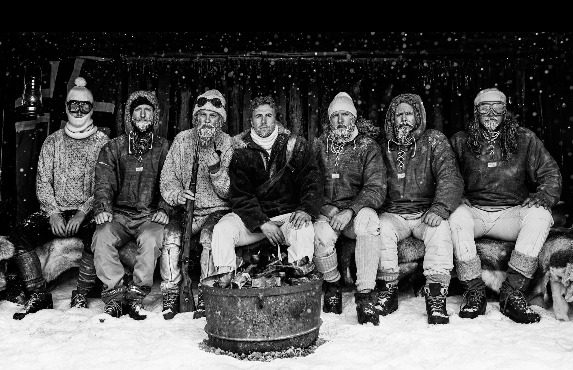 David Yarrow Black and White Photograph - Base Camp - World's Leading Alpine Ski Racer Aleksander Kilde Polar Exhibition
