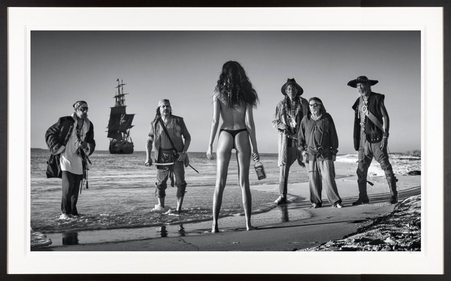 Beach Bums Schedule 2022 David Yarrow - Beach Bums / Sexy Pirate Themed Framed Black And White Photo  For Sale At 1Stdibs