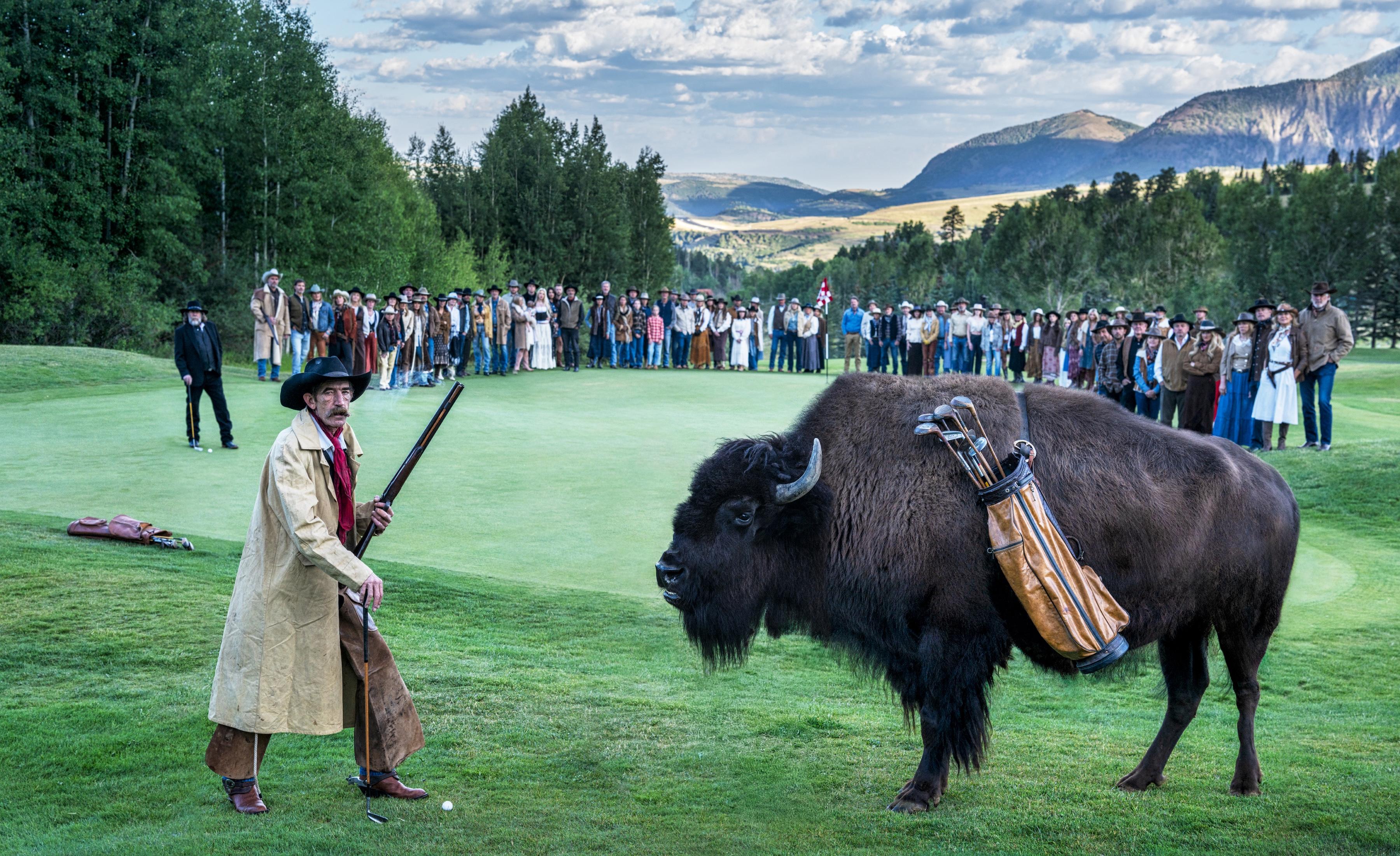 Bison DeChambeau (Colour) by David Yarrow