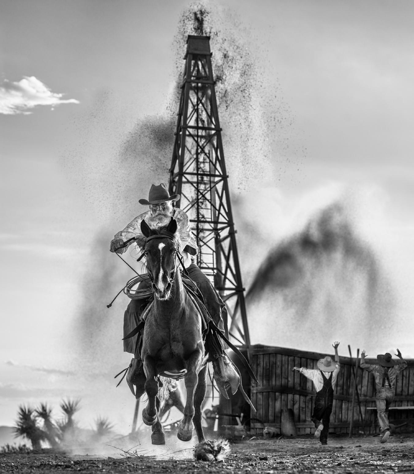 David Yarrow Black and White Photograph - Black Gold